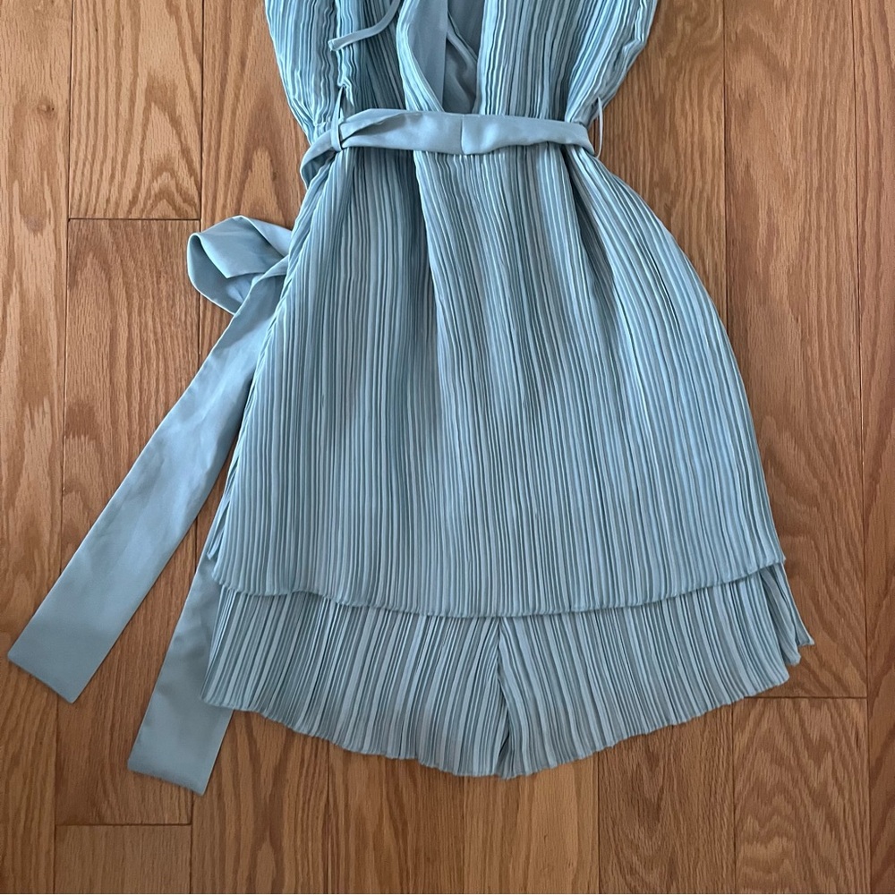 Zara mint pleated romper with tied waist - Picture 10 of 11